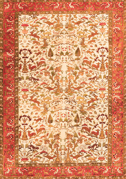 Animal Orange Traditional Rug, tr2931org