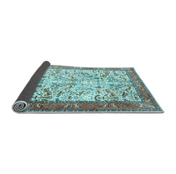Sideview of Animal Light Blue Traditional Rug, tr2931lblu