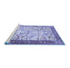 Sideview of Machine Washable Animal Blue Traditional Rug, wshtr2931blu