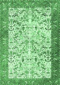 Animal Emerald Green Traditional Rug, tr2931emgrn