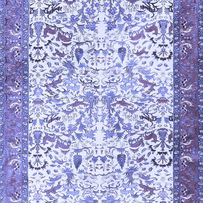 Machine Washable Animal Blue Traditional Rug, wshtr2931blu