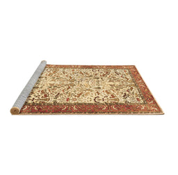 Sideview of Machine Washable Animal Brown Traditional Rug, wshtr2931brn