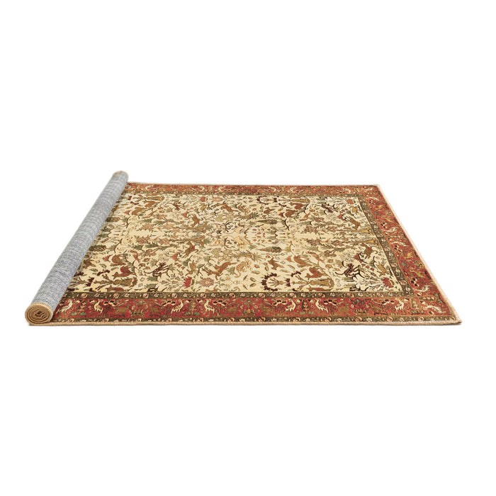 Sideview of Machine Washable Animal Brown Traditional Rug, wshtr2931brn