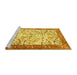 Sideview of Machine Washable Animal Yellow Traditional Rug, wshtr2931yw