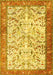 Animal Yellow Traditional Rug, tr2931yw