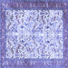 Square Machine Washable Animal Blue Traditional Rug, wshtr2931blu