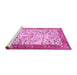 Sideview of Machine Washable Animal Pink Traditional Rug, wshtr2931pnk