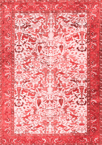 Animal Red Traditional Rug, tr2931red