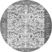 Square Animal Gray Traditional Rug, tr2931gry