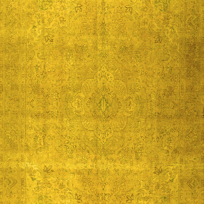 Machine Washable Persian Yellow Traditional Rug, wshtr2932yw
