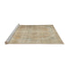 Sideview of Machine Washable Traditional Brown Rug, wshtr2933