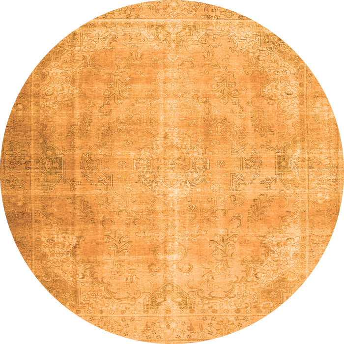 Square Persian Orange Traditional Rug, tr2933org