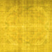 Square Persian Yellow Traditional Rug, tr2933yw