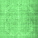 Square Persian Emerald Green Traditional Rug, tr2933emgrn