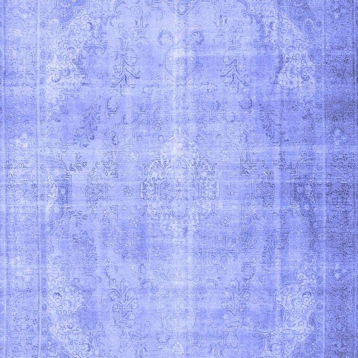 Machine Washable Persian Blue Traditional Rug, wshtr2933blu