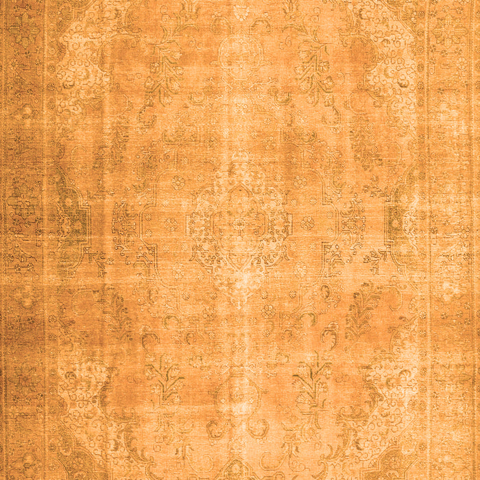 Serging Thickness of Machine Washable Persian Orange Traditional Area Rugs, wshtr2933org