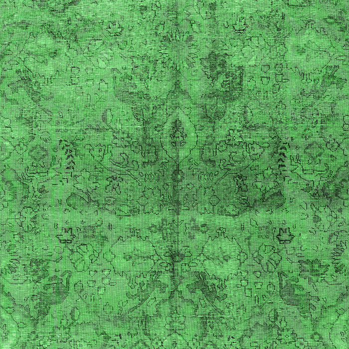 Machine Washable Persian Emerald Green Traditional Area Rugs, wshtr2934emgrn