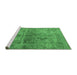 Sideview of Machine Washable Persian Emerald Green Traditional Area Rugs, wshtr2934emgrn