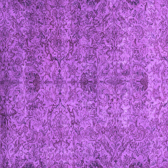 Square Machine Washable Persian Purple Traditional Area Rugs, wshtr2935pur