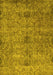 Machine Washable Persian Yellow Traditional Rug, wshtr2935yw