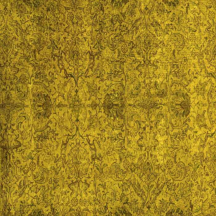 Square Persian Yellow Traditional Rug, tr2935yw