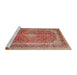 Sideview of Machine Washable Traditional Red Rug, wshtr2936