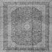 Serging Thickness of Medallion Gray Traditional Rug, tr2936gry