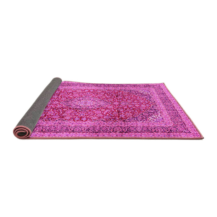 Sideview of Medallion Pink Traditional Rug, tr2936pnk