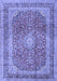 Medallion Blue Traditional Rug, tr2936blu