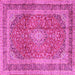 Square Medallion Pink Traditional Rug, tr2936pnk