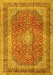 Medallion Yellow Traditional Rug, tr2936yw