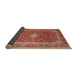 Sideview of Traditional Tangerine Pink Persian Rug, tr2937