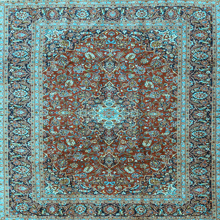 Square Persian Light Blue Traditional Rug, tr2937lblu