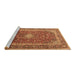 Sideview of Machine Washable Persian Brown Traditional Rug, wshtr2937brn