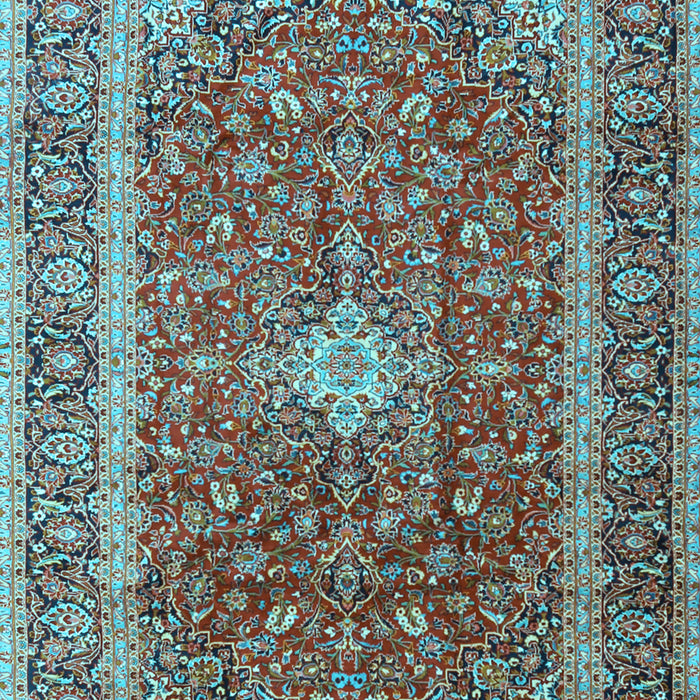 Machine Washable Persian Light Blue Traditional Rug, wshtr2937lblu