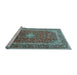 Sideview of Machine Washable Persian Light Blue Traditional Rug, wshtr2937lblu