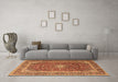 Machine Washable Persian Brown Traditional Rug in a Living Room,, wshtr2937brn