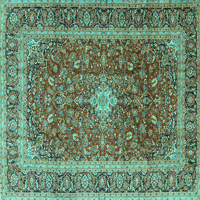 Square Persian Turquoise Traditional Rug, tr2937turq