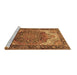 Sideview of Machine Washable Persian Brown Traditional Rug, wshtr2938brn