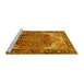 Sideview of Machine Washable Persian Yellow Traditional Rug, wshtr2938yw