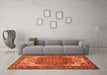 Machine Washable Persian Orange Traditional Area Rugs in a Living Room, wshtr2938org