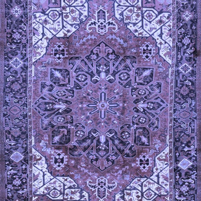 Machine Washable Persian Blue Traditional Rug, wshtr2938blu
