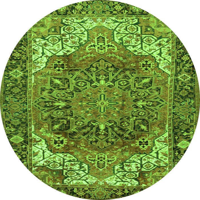 Machine Washable Persian Green Traditional Area Rugs, wshtr2938grn