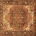 Square Persian Brown Traditional Rug, tr2938brn