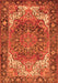 Serging Thickness of Machine Washable Persian Orange Traditional Area Rugs, wshtr2938org