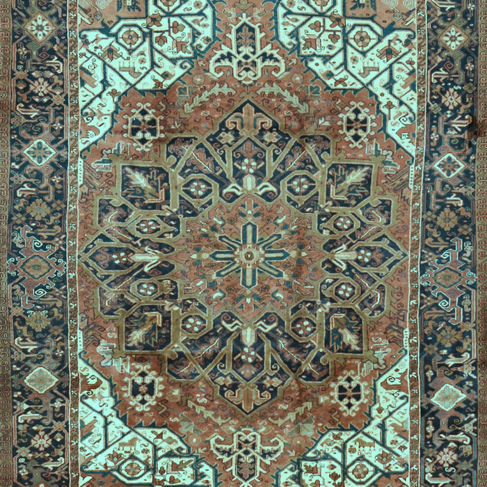 Machine Washable Persian Light Blue Traditional Rug, wshtr2938lblu