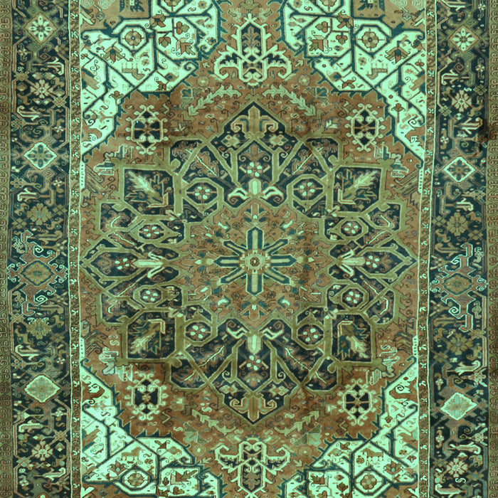 Machine Washable Persian Turquoise Traditional Area Rugs, wshtr2938turq