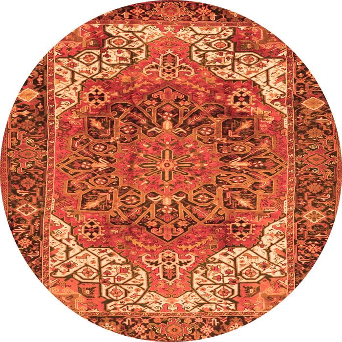 Machine Washable Persian Orange Traditional Area Rugs, wshtr2938org