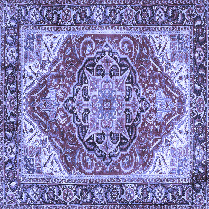 Square Persian Blue Traditional Rug, tr2939blu