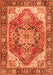 Serging Thickness of Machine Washable Persian Orange Traditional Area Rugs, wshtr2939org